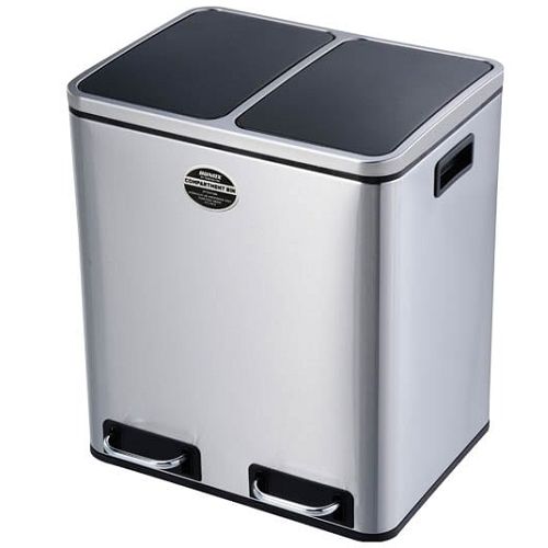 ダルトン Dulton 2 コンパートメント ビン 30L 15L×2列 ステンレス製ゴミ箱 ふた付き K855-1203-2