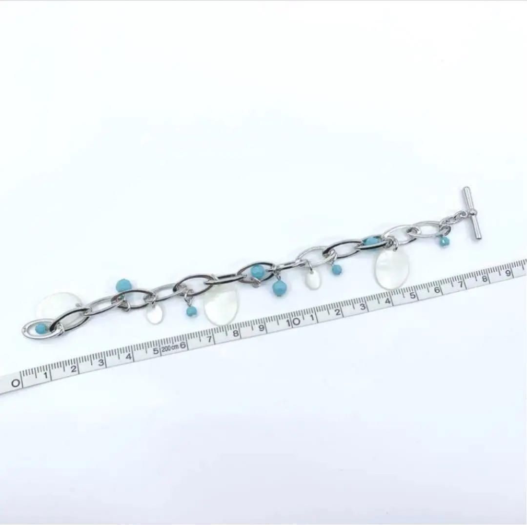 レア SWAROVSKI スワロフスキー シルバー ブレスレット シェルモチーフ 