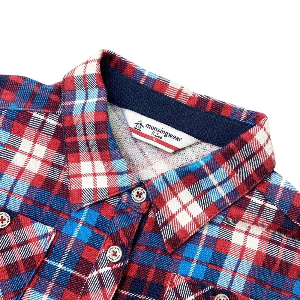 サイズ：S MUNSING WEAR マンシングウェア 長袖ポロワンピース