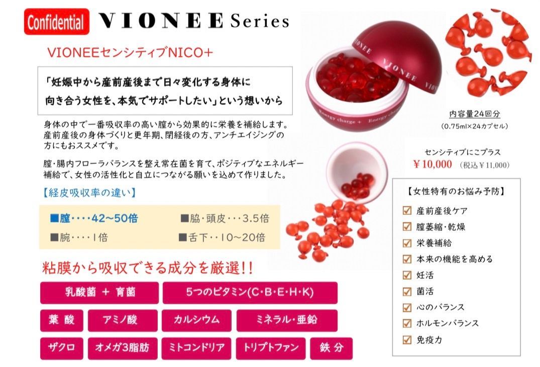 ☆新商品☆VIONEEヴィオニーセンシティブNICO＋アンチエイジングにこ