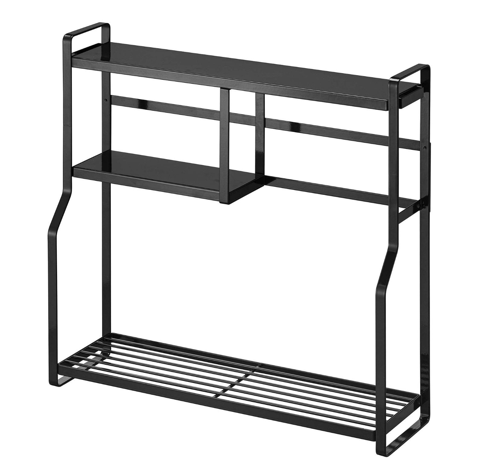 在庫処分】タワー 調味料ラック 約W53XD15.3XH51cm ブラック フック