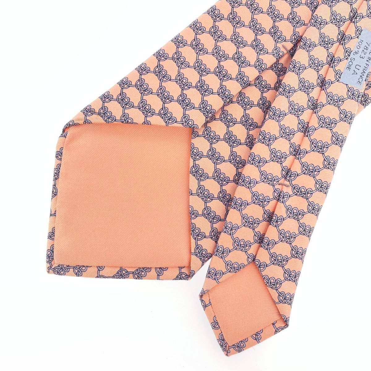 HERMES エルメス ネクタイ 7823 UA サーモンピンク シルク100
