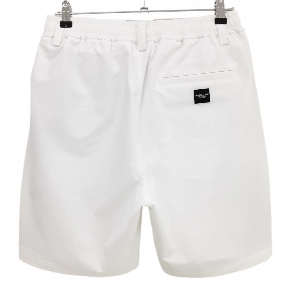 【新品】MARK＆LONA　マークアンドロナ　ハーフパンツ　白　迷彩　カモフラ　スカル　S　メンズ　ゴルフ　ｂ67 マークアンドロナMARK\u0026LONAハーフパンツ 白