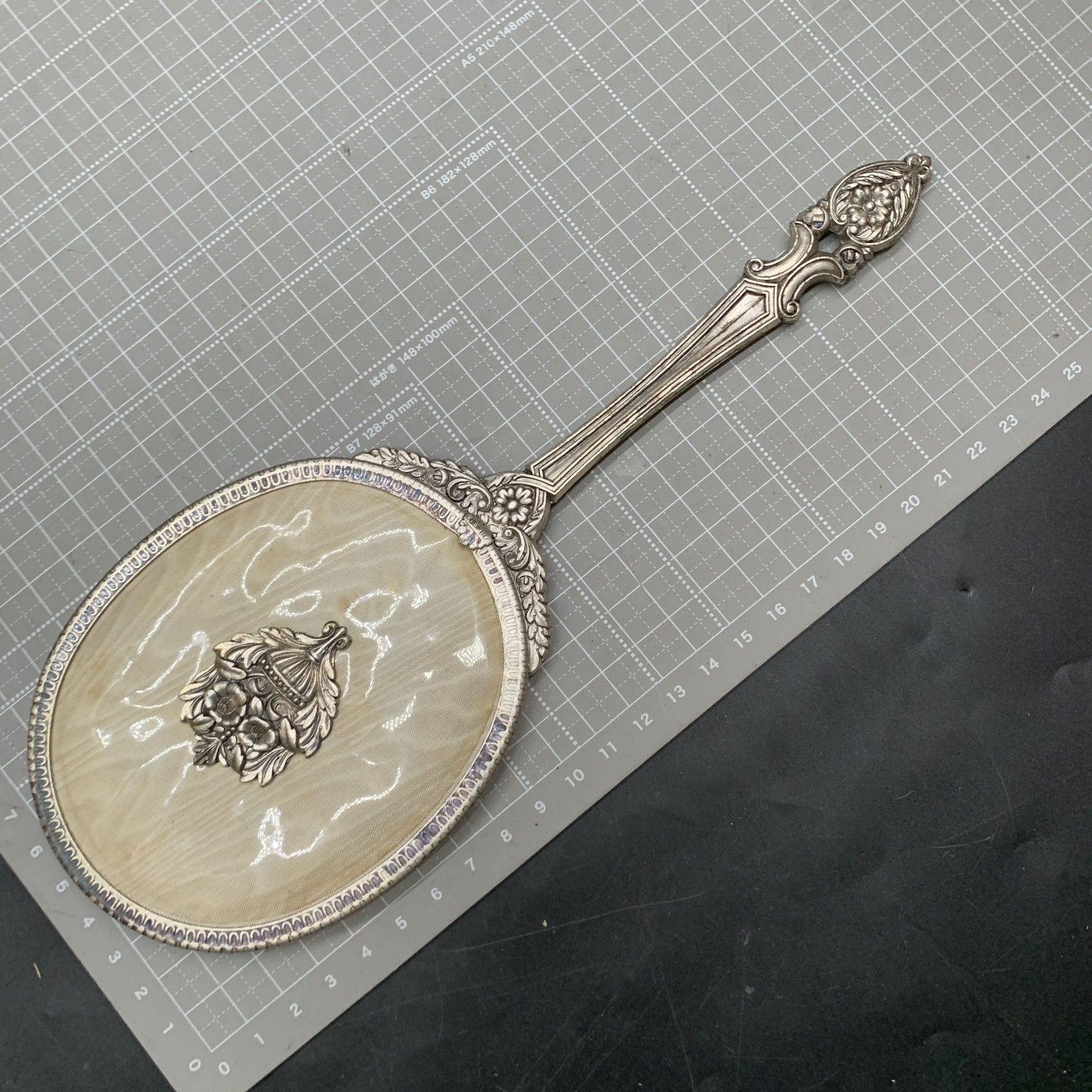 P318資生堂 手鏡 花椿会 記念日 昭和レトロ ハンドミラー