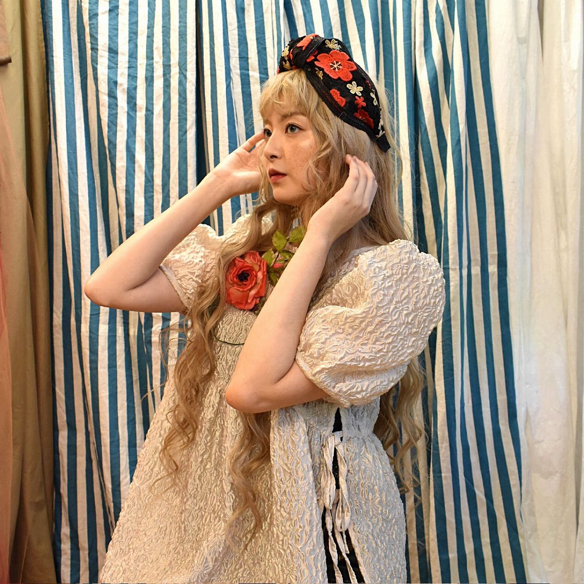 belle des poupee ハンドメイド 布花 カチューシャ ヘッドドレス