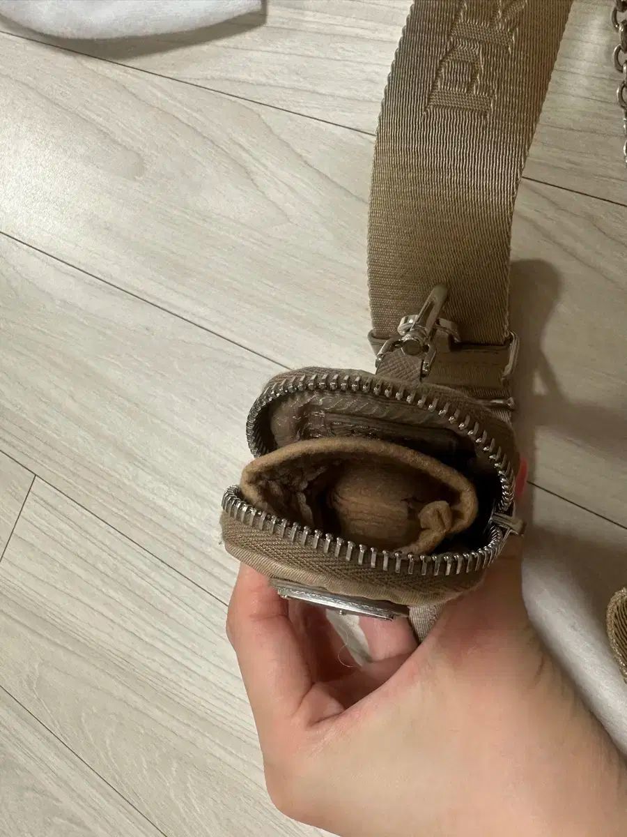 PRADA プラダ ナイロン ショルダーバッグ ベージュ DECORATOM_COM_BR