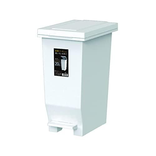 【新品・5営業日で発送】アスベル ゴミ箱 エバンMP密閉ペダルペール20L フタ付 ホワイト