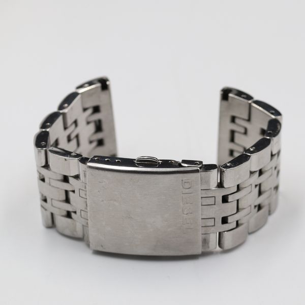 ディーゼル 純正ベルト ブレス シルバーカラー 25mm用 メンズ腕時計  