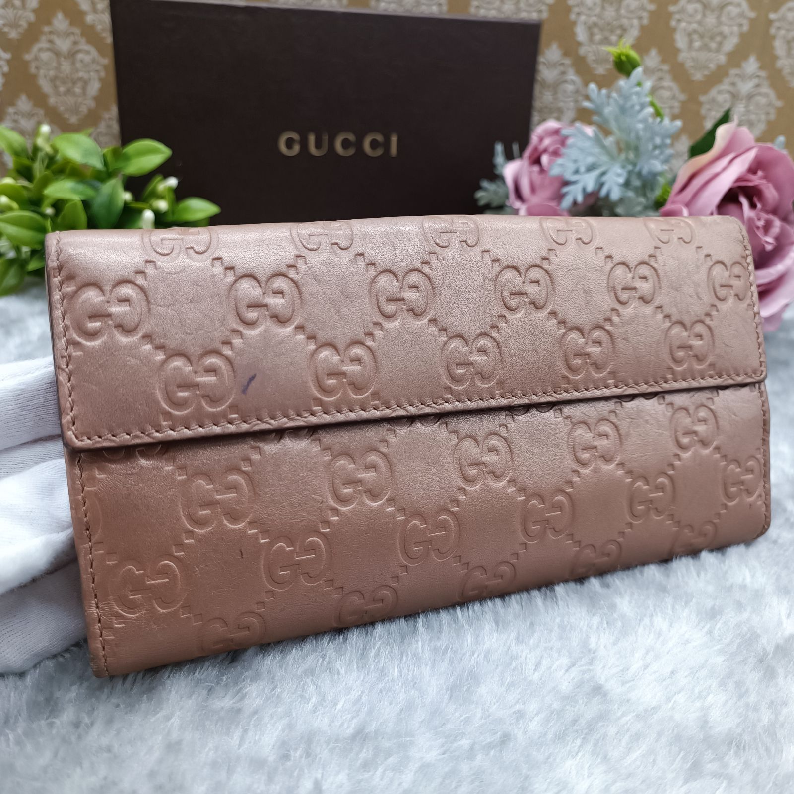 GUCCI 》 グッチ ラブリーハート グッチシマ 長財布 ロングウォレット