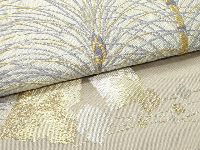 圧巻 袋帯 豪華刺繍 金✖️銀 素晴らしい加工 正絹 AO-3138 圧巻 袋帯 豪華刺繍 金✖️銀 素晴らしい加工 正絹 AO-3138