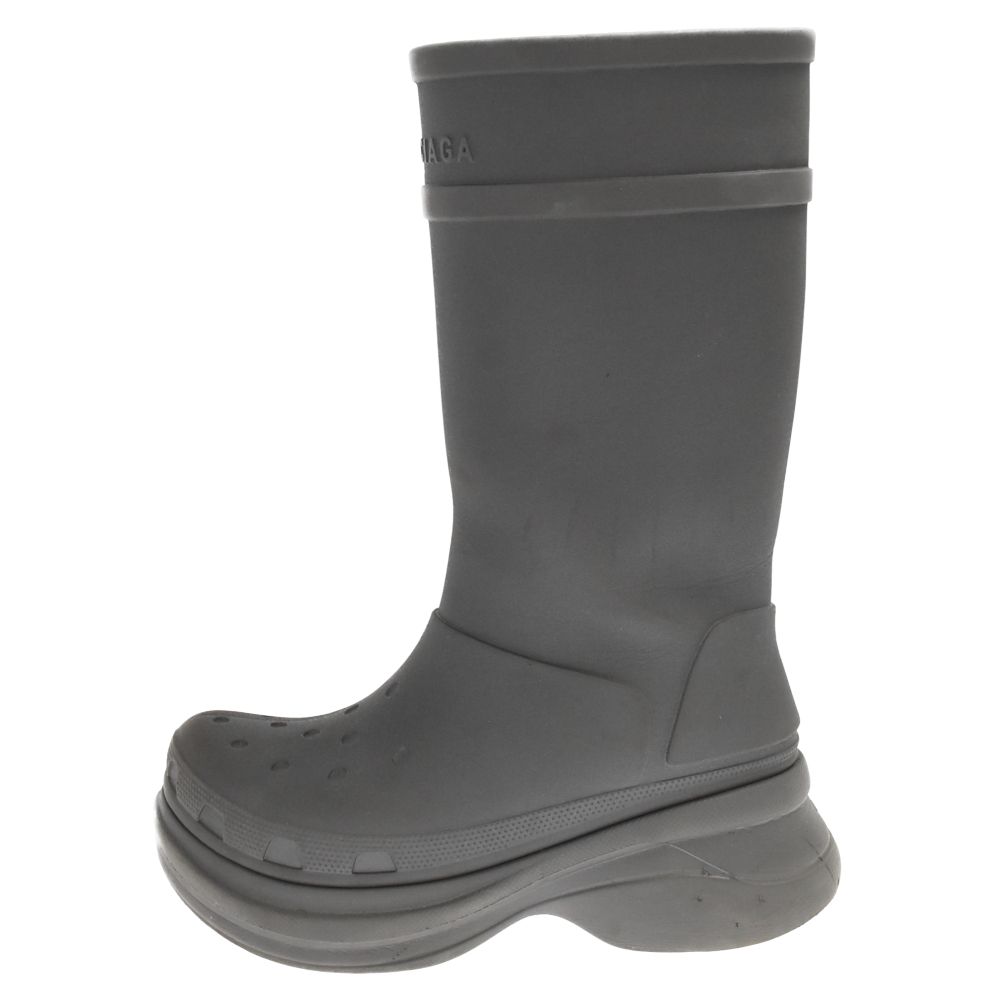 超美品　BALENCIAGA　バレンシアガ　クロックス　レインブーツ　グレー BALENCIAGA (バレンシアガ) 22SS×CROCS RUBBER BOOTS ラバーブーツ
