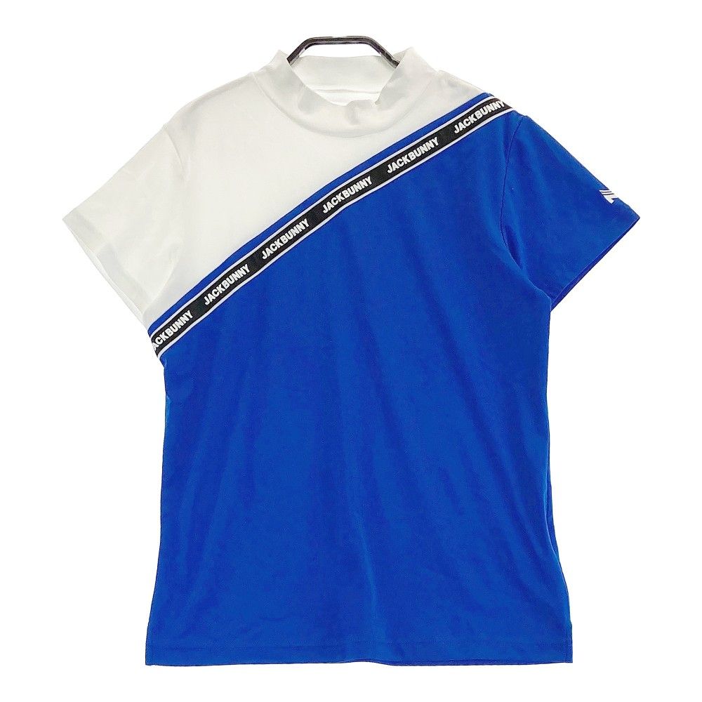 サイズ：2 JACK BUNNY ジャックバニー 2023年モデル ハイネック半袖Tシャツ  ブルー系 [240101366165]# ゴルフウェア レディース ストスト