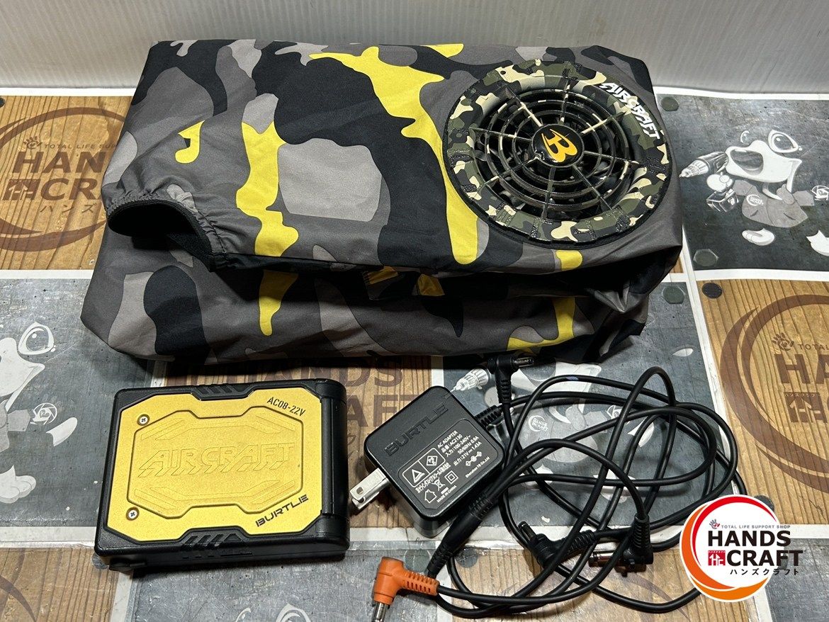 ◆ BURTLE バートル EST.2011 AC2014 XLサイズ AC08-22V 空調服ファンバッテリーセット