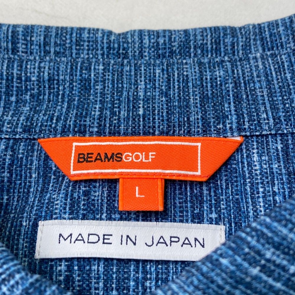 サイズ：L BEAMS GOLF ビームスゴルフ 半袖ポロシャツ ボタン