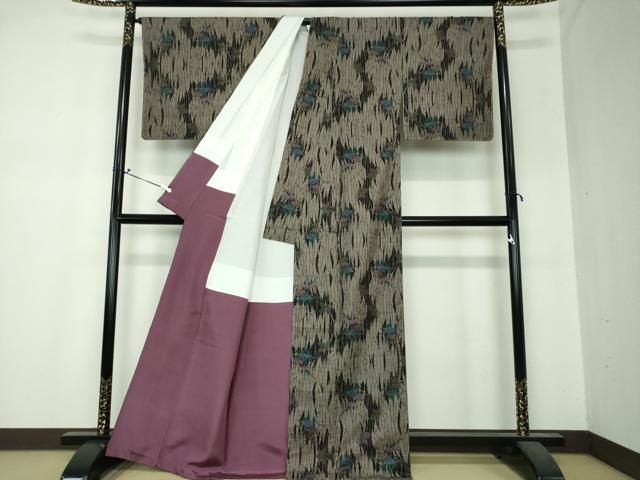 平和屋着物○本場大島紬 9マルキ 杜若 正絹 逸品 未使用 DAAS3913ps