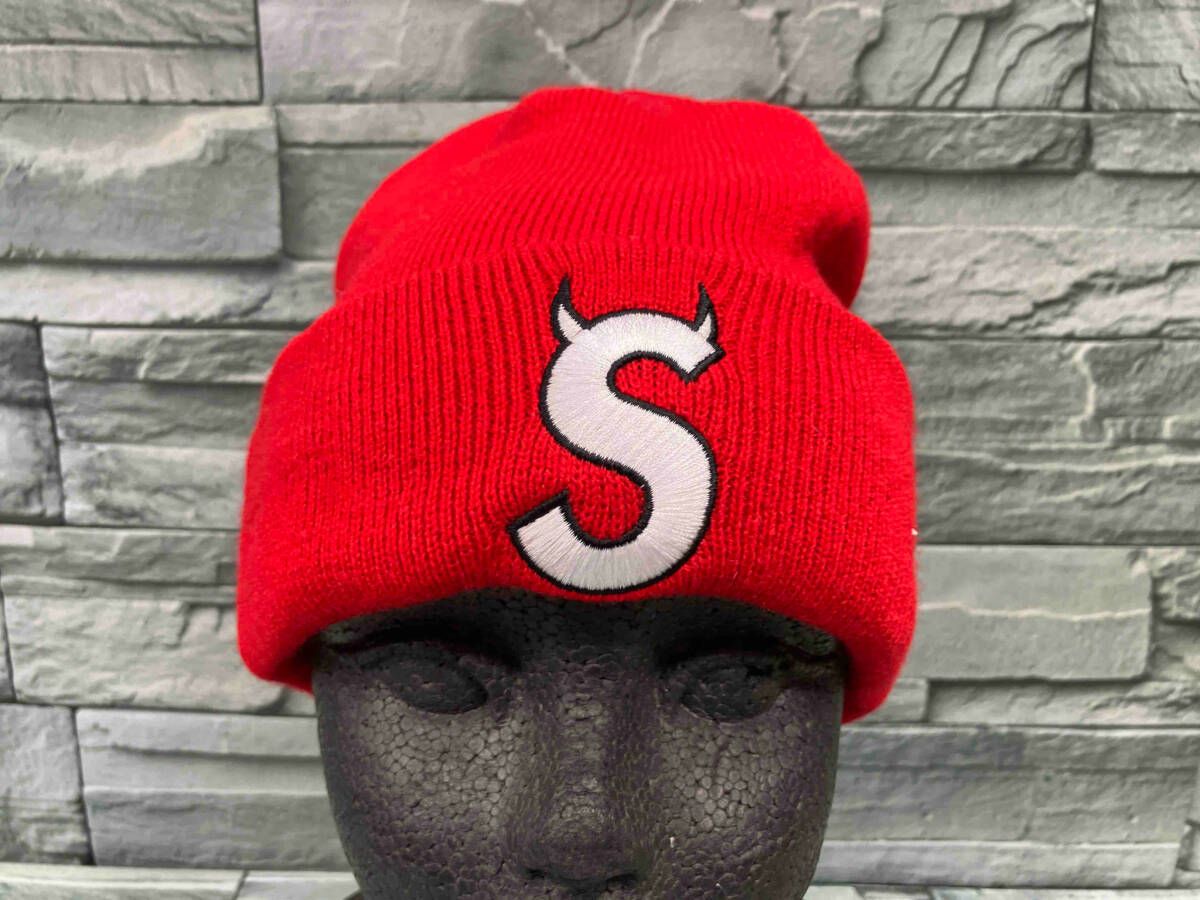 シュプリーム Supreme ニット帽 S Logo Beanie 22FW レッド