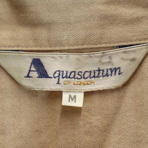 アクアスキュータム ロゴ刺繍 ルームウェア M ブラウン系 Aquascutum パジャマ メンズ  【220907】