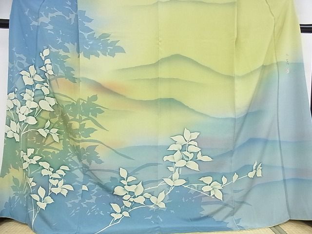 平和屋着物○京の匠日展作家 丹下雄介 訪問着 枝葉文