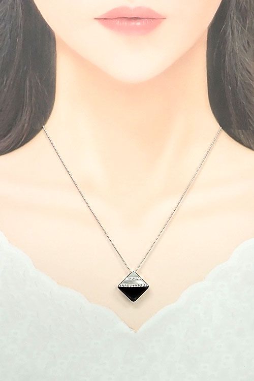 タサキ 田崎真珠 オニキス ネックレス ダイヤモンド シェル K18 タサキ 田崎真珠 オニキス ネックレス ダイヤモンド シェル K18
