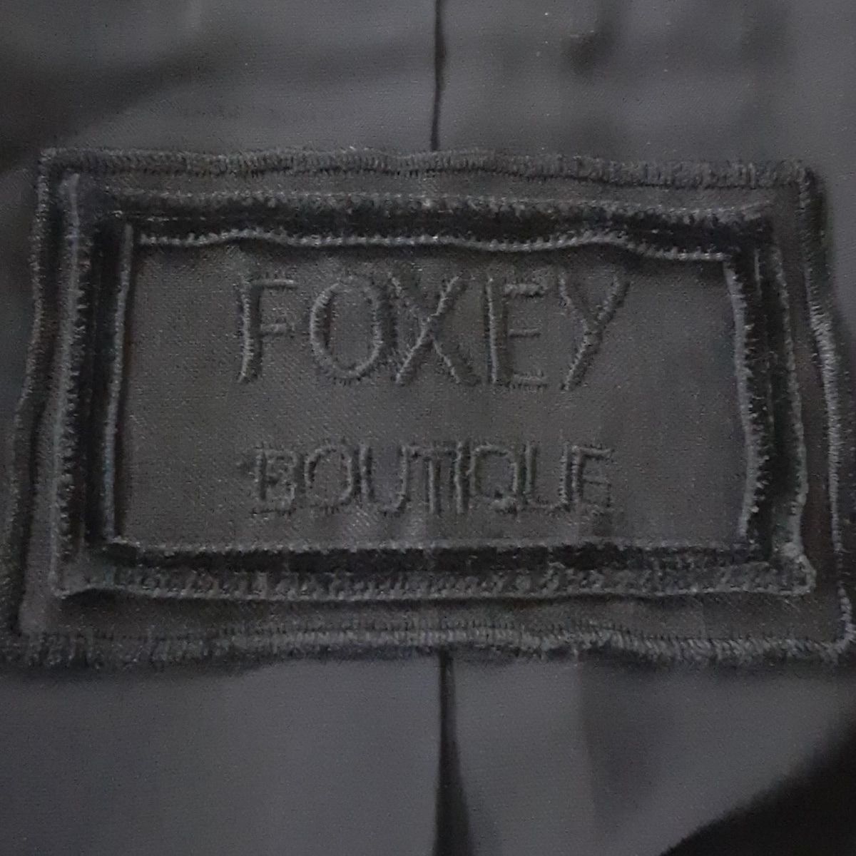 美品★FOXEY/フォクシーストレッチ ジャケット　ブラック　40 フォクシー ジャケット FOXEY テーラードジャケット ブラック 40