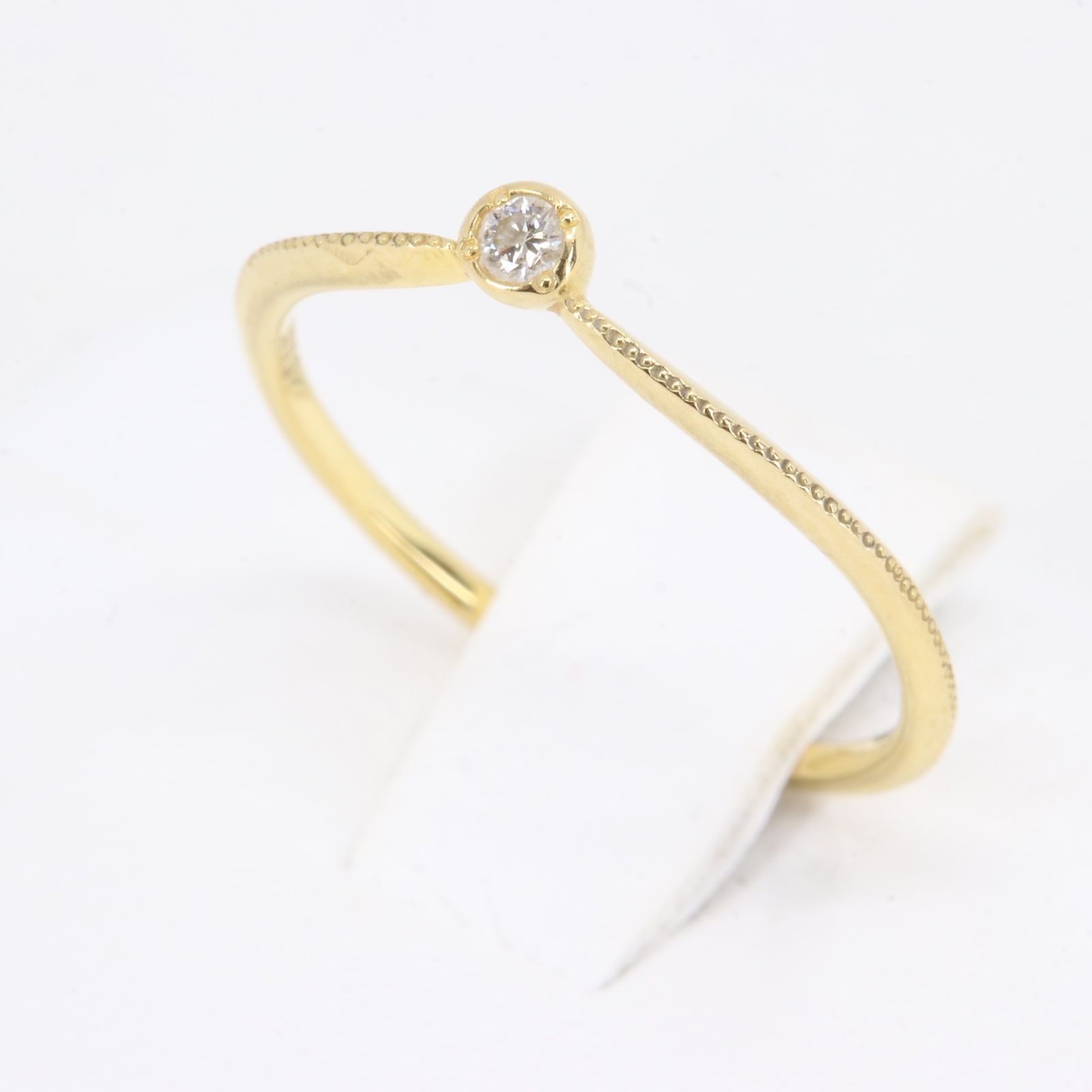 ITFA6746RZDP AHKAH アーカー ジェルム K18 ダイヤリング 0.02ct 0.77g 指輪 アクセサリー ゴールド