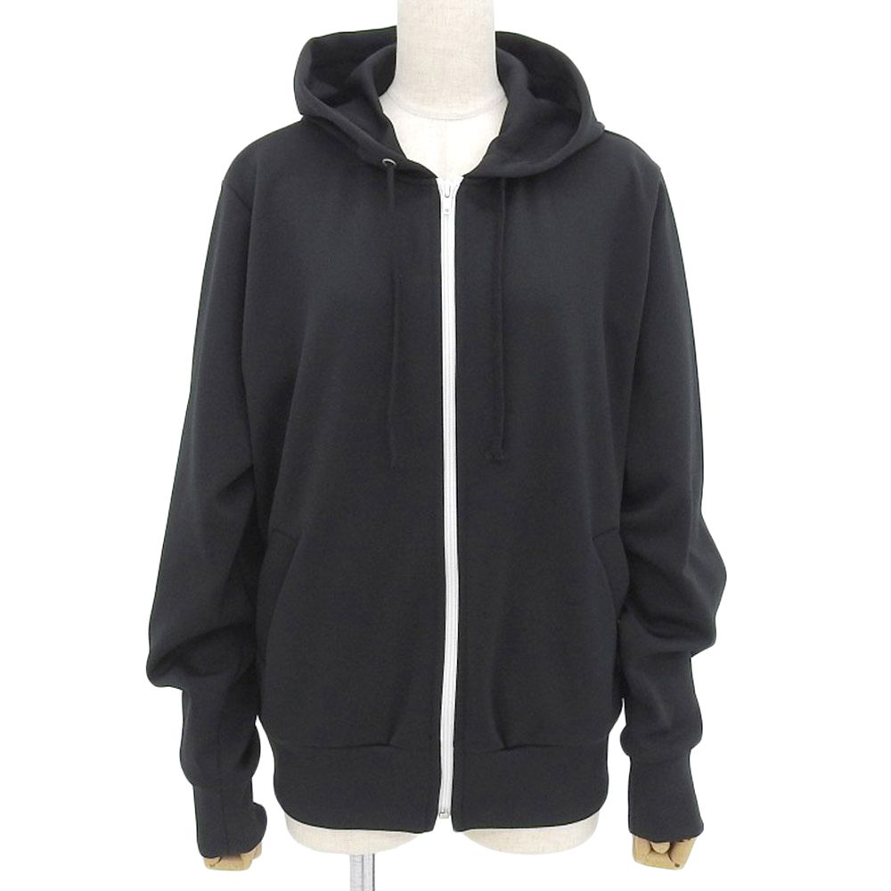 BLACK COMME des GARCONS - 超美品 ブラックコムデギャルソン 2023年商品 Z-T502 フード付 ジャージ ジップアップパーカー M レディース メンズOK 超美品 ブラックコムデギャルソン 2023年商品 Z-T502 フード付