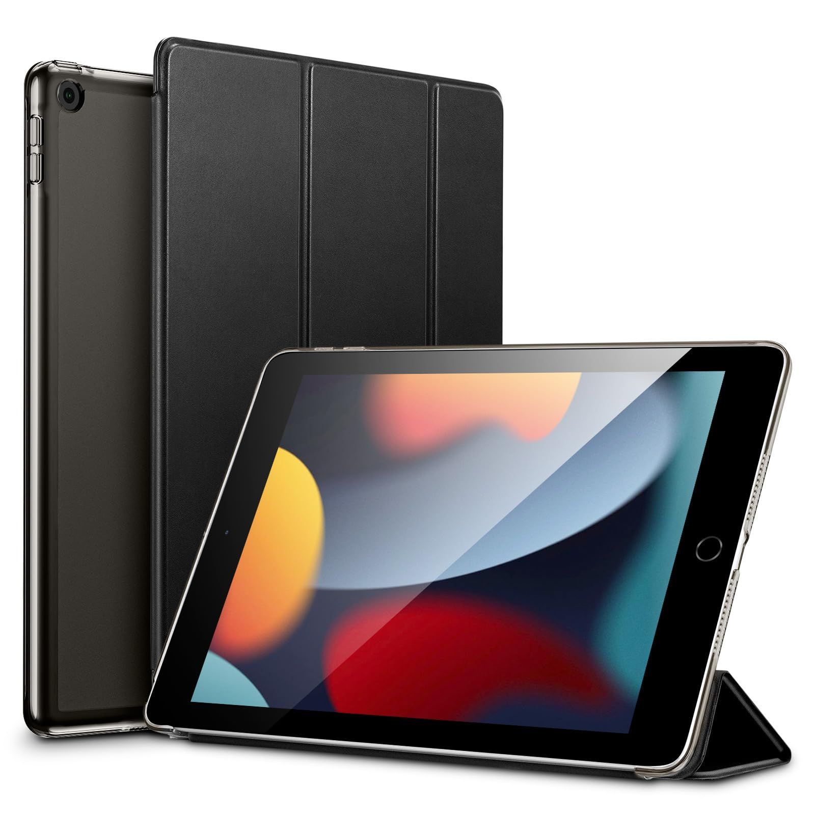 【色: ブラック】ESR iPad 9世代 ケース 10.2インチ ipad ケ