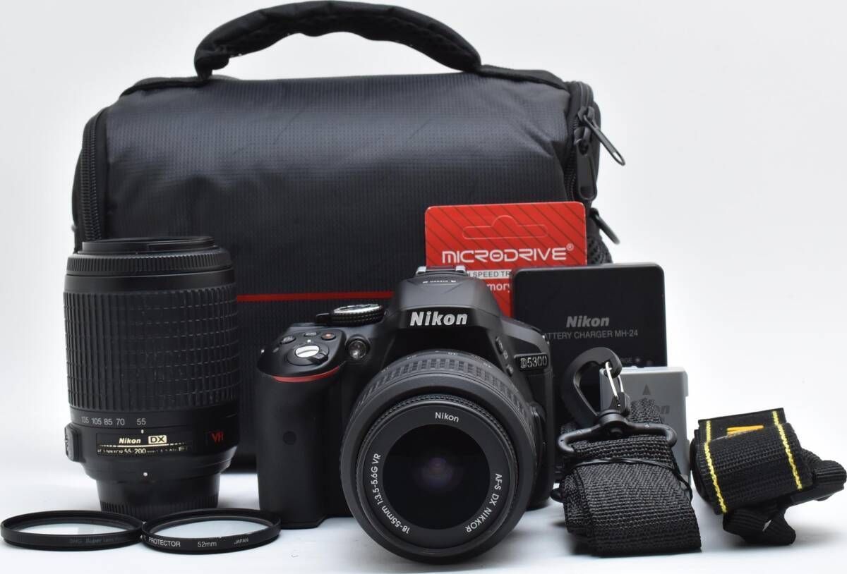 G25[6808E]★極美品★Nikon D5300 ボディ ダブルレンズセット G25[6808E]☆極美品☆ ニコン Nikon D5300 ボディ ダブルレンズ