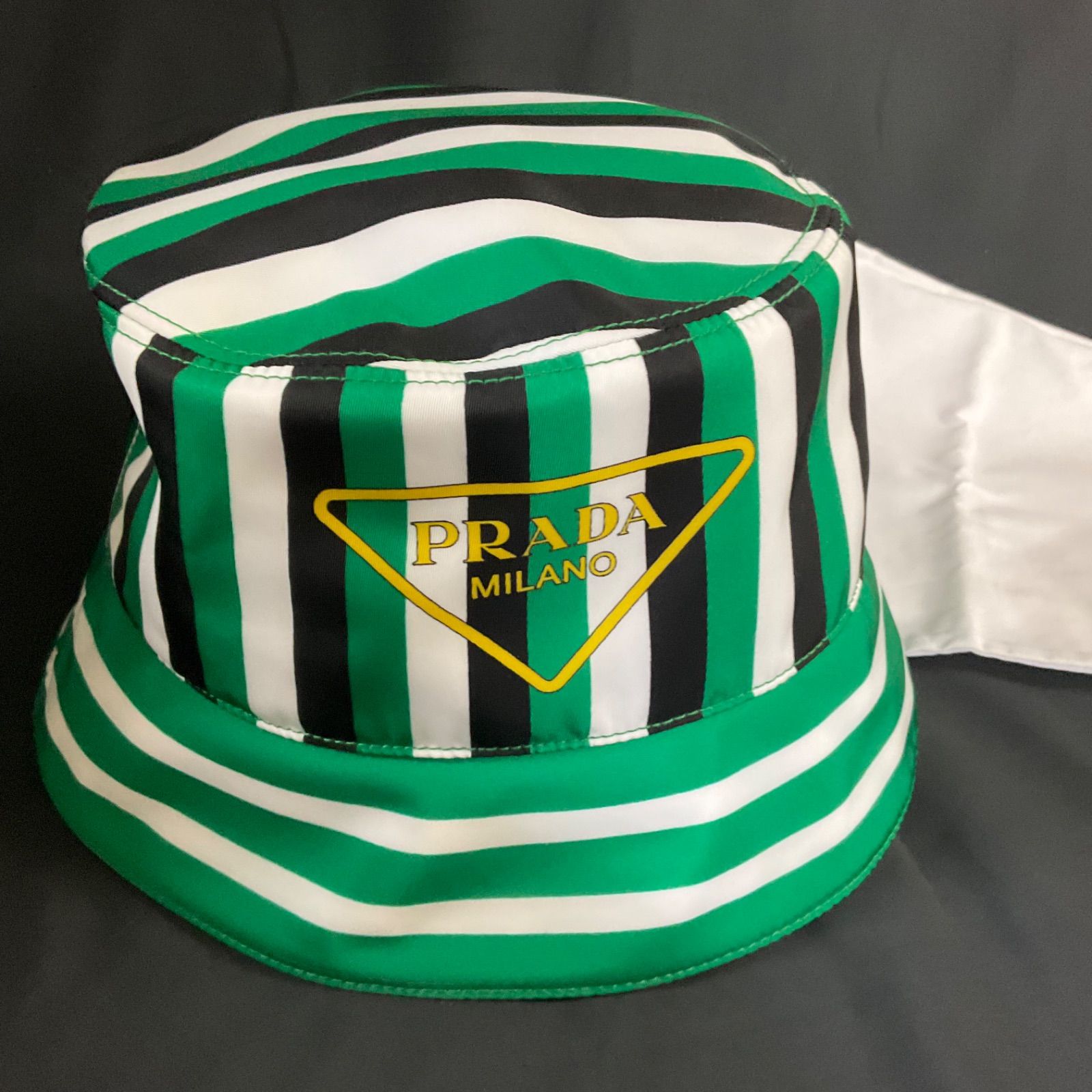 PRADA プラダ バケットハット 帽子 グリーン 緑 Lサイズ 正規品 新品未