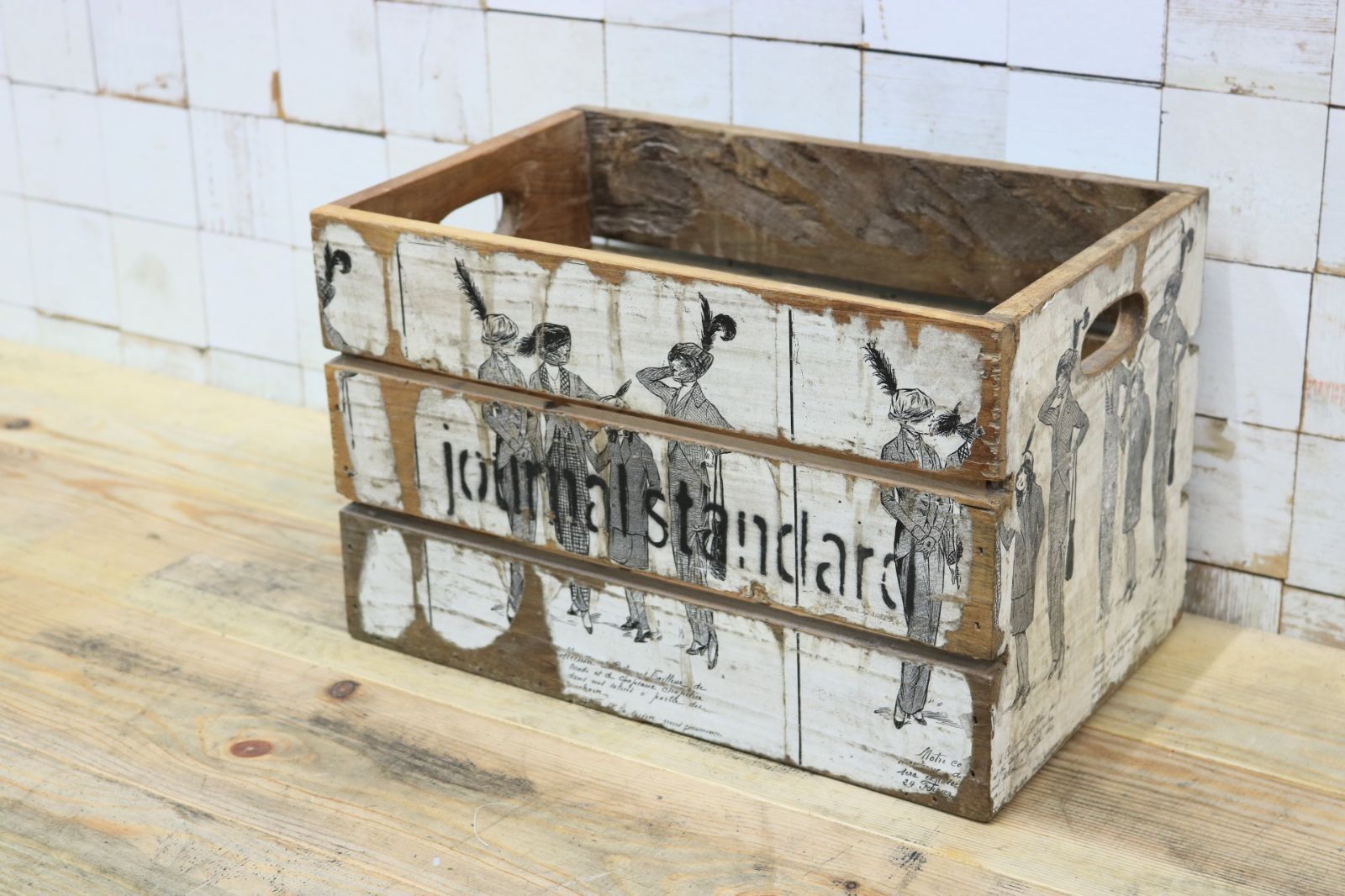 GMGT228A○journal standard furniture | ジャーナルスタンダードファニチャー ドリューボックス 木箱 ウッドボックス ヴィンテージ 什器