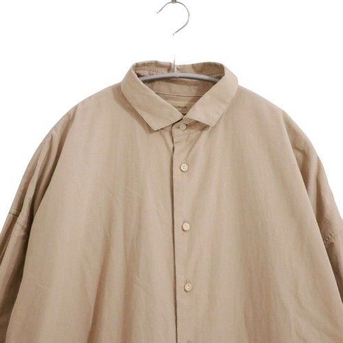 美品　スズキタカユキ　オープンシャツワンピース　麻100% ベージュ　S 美品 スズキタカユキ オープンシャツワンピース 麻100% ベージュ