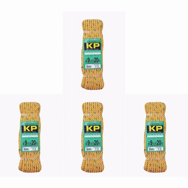 ユタカメイク ロープ ＫＰトラックロープ ＯＢ ９×２０ 4個セット