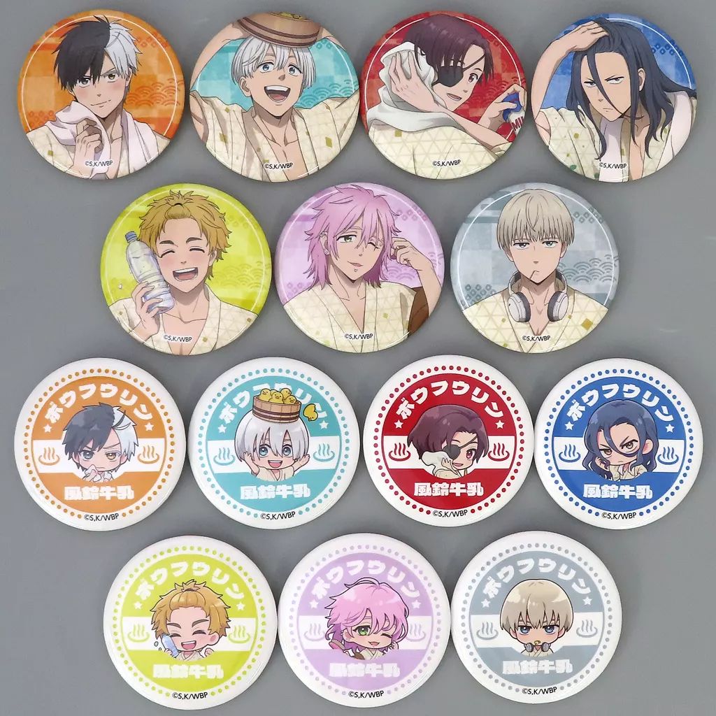 【楽ギフ_のし宛書】 中古】バッジ・ビンズ 全14種セット 「WIND BREAKER×極楽湯 バッジ+ピンバッジ