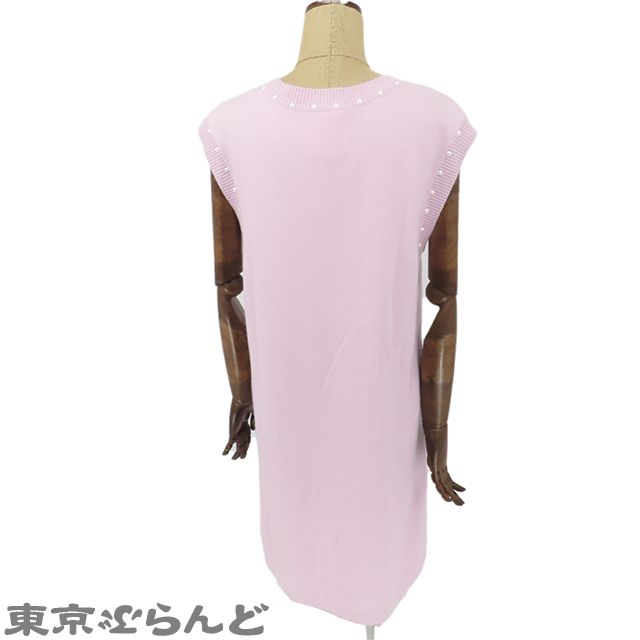 シャネル CHANEL ノースリーブ ニット ワンピース P53637K06956 ピンク 