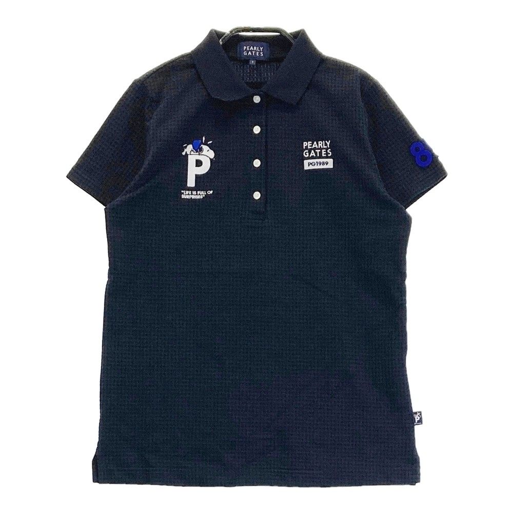 PEARLY GATES - パーリーゲイツ ×PEANUTS 半袖ポロシャツ スヌーピー ネイビー 5 パーリーゲイツ×スヌーピー 半袖ポロシャツ ネイビー 7