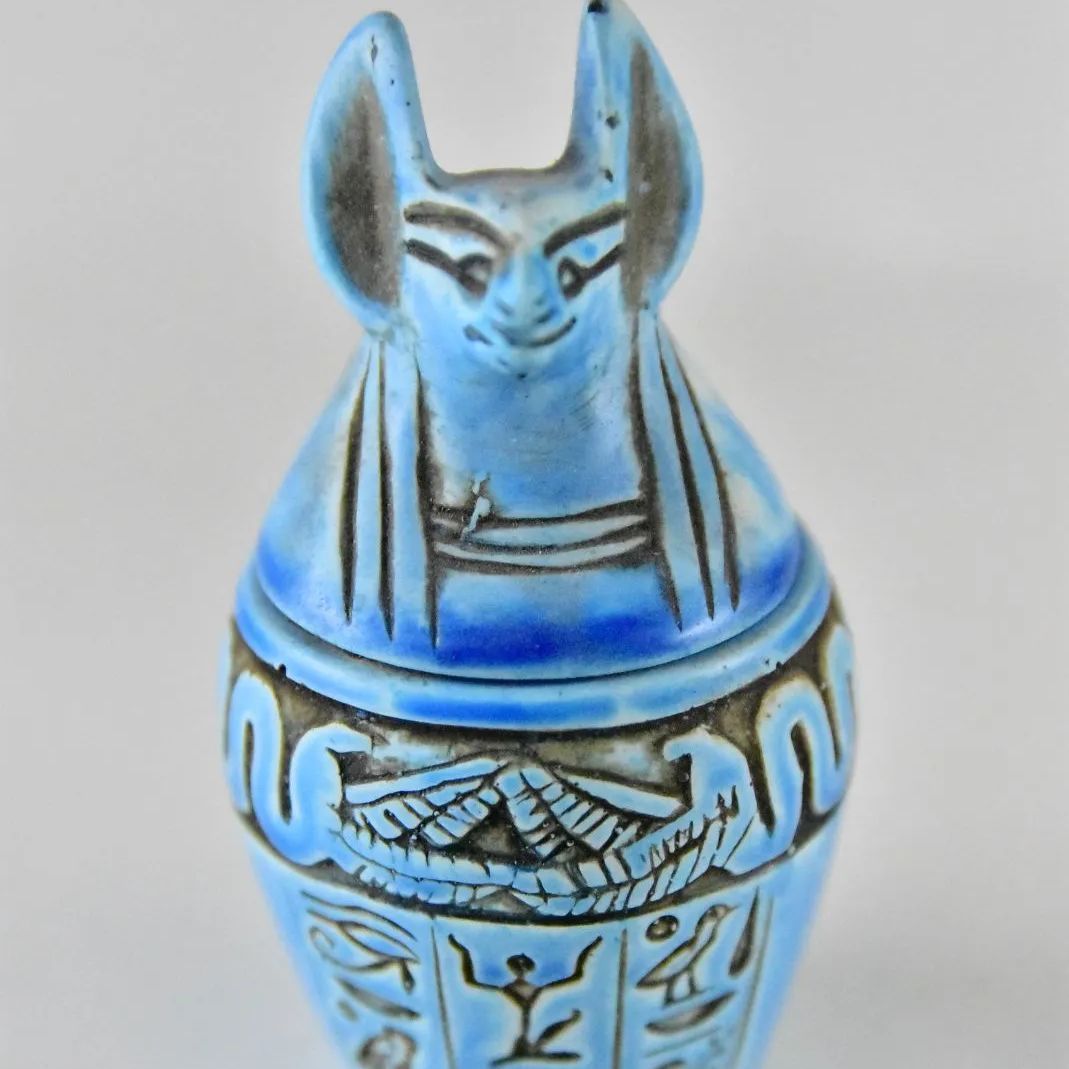 古代エジプト 鉄製風のカノプス壺 エジプト発掘品 ミュージアム