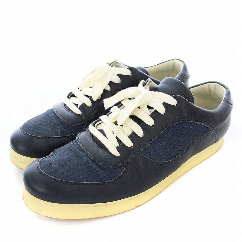 ジルサンダー JIL SANDER レザー スニーカー 約28cm ネイビー 紺