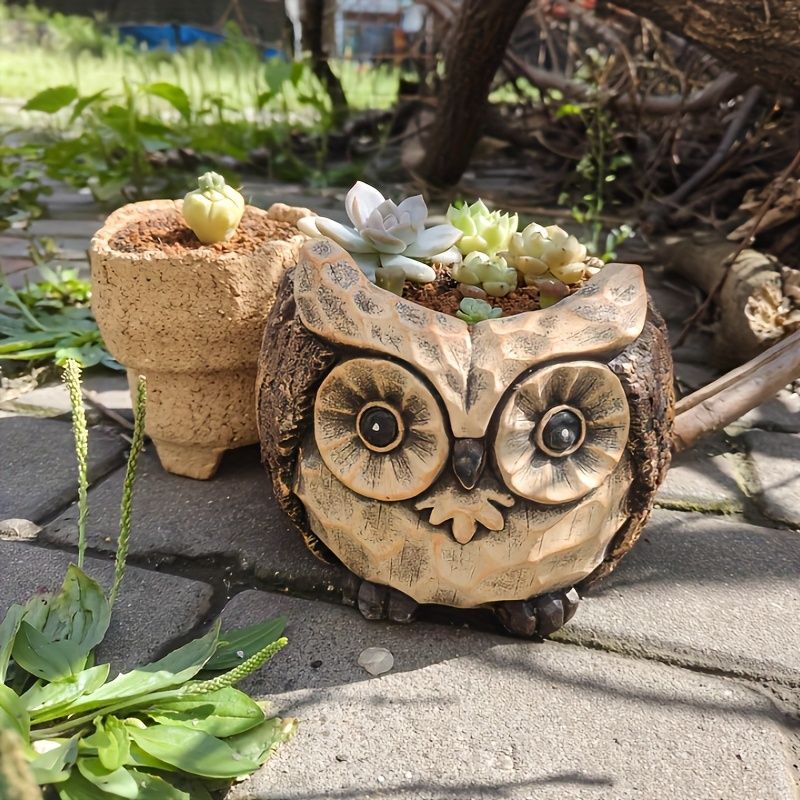 鉢植え 植木鉢 プランター プラントポット フラワーポット ガーデニング 屋内 室内 インテリア 玄関 フクロウ ふくろう 多肉植物 サボテン 観葉植物 ユニーク
