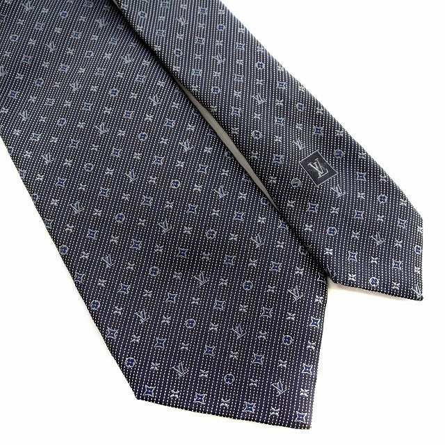 【美品】LOUIS VUITTON ネクタイ VUITTONネクタイ(紺)