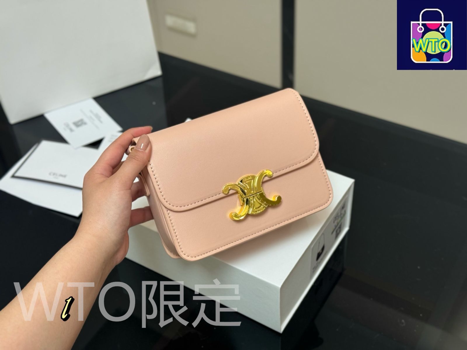 CELINE トリオンフ CELINE☆ダイアン レザーバッグ トリオンフ☆2色・関税込み