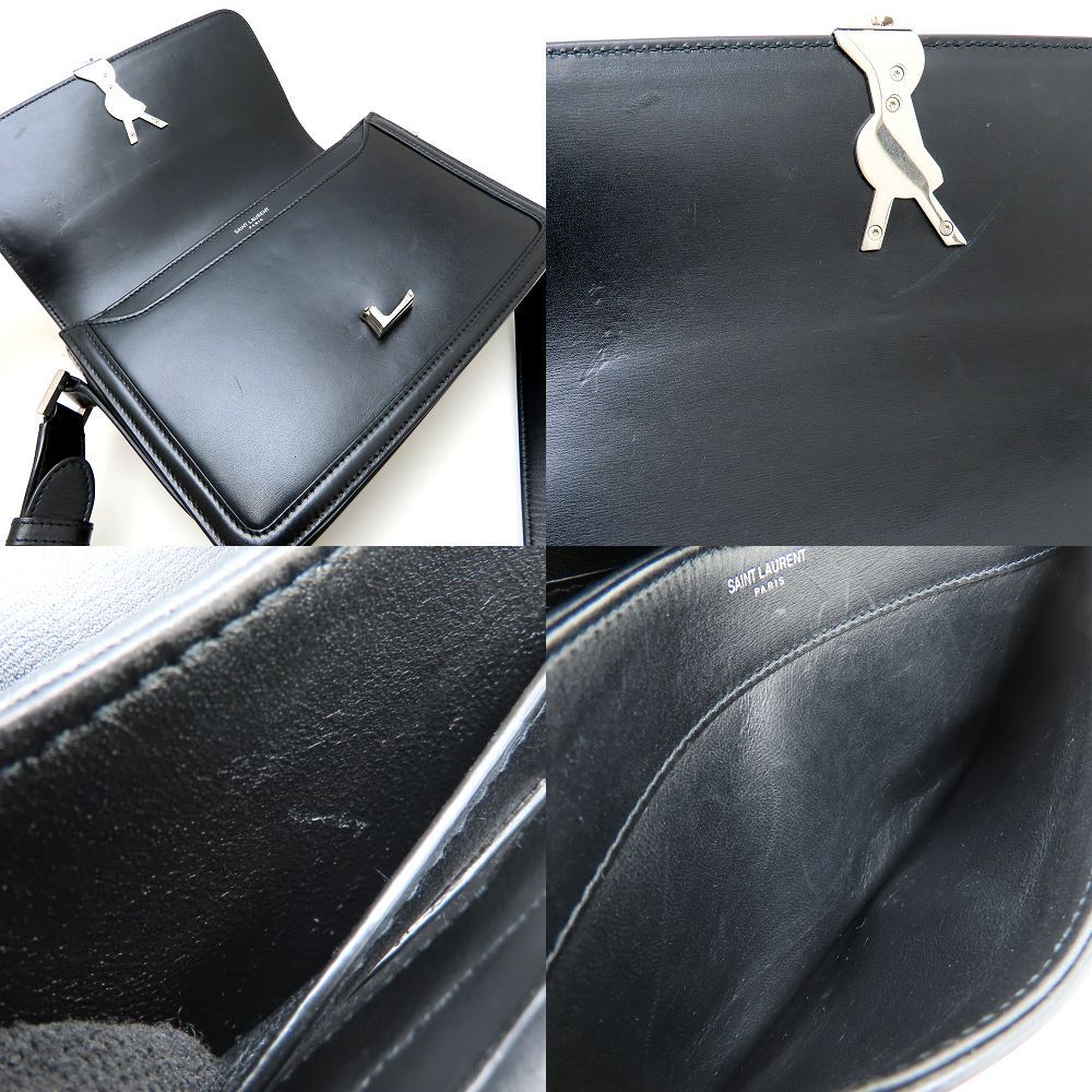 SAINT LAURENT PARIS サンローランパリ ソルフェリーノ ミディアム 711039 ショルダーバッグ レザー ブラック/352454【中古】 SAINT LAURENT - SAINT LAURENT PARIS サンローランパリ ソルフェ