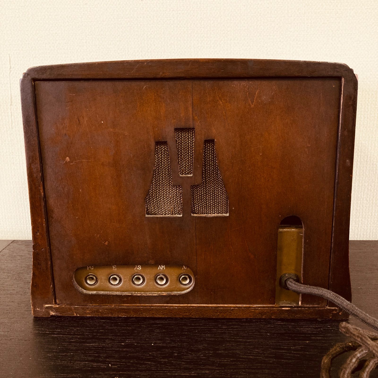 昭和レトロ 戦時中のナショナル真空管ラジオ 「国民受信機二號