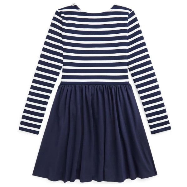 ラルフローレン 長袖ボーダーポンチワンピース