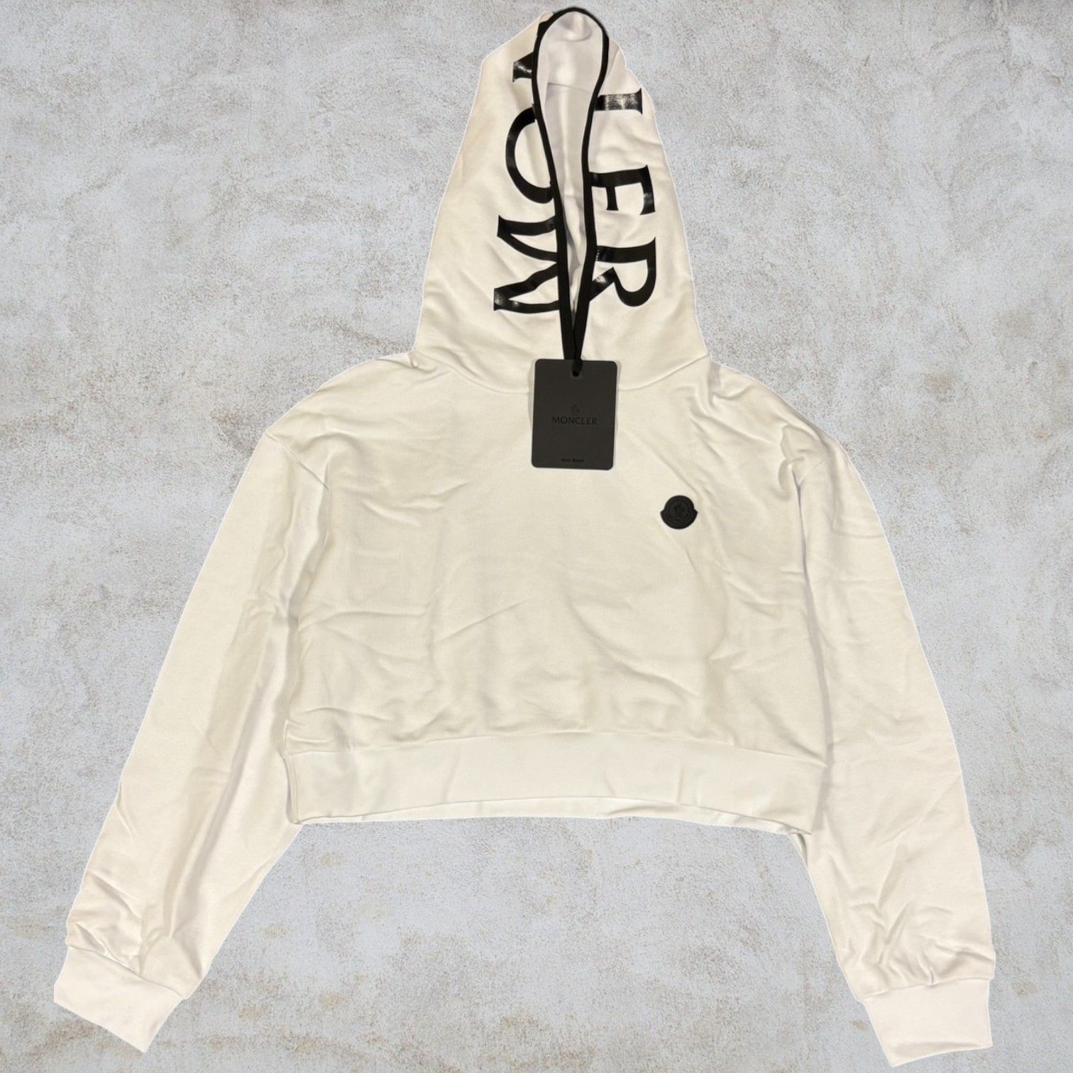 【新品未使用】MONCLER CROPPED MAGLIA パーカー XL 白色 定価9万円!!☆新品未使用タグ付き品☆ MONCLER Cropped