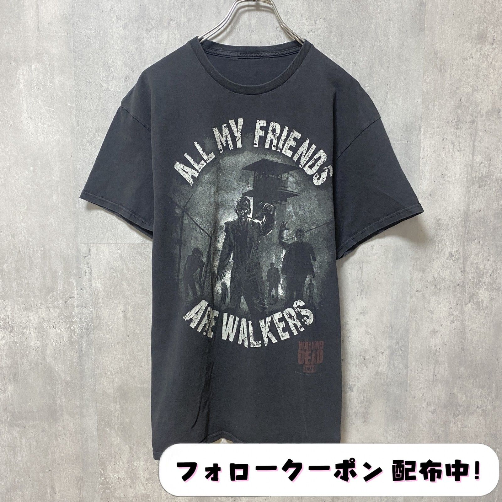 古着 used WALKING DEAD ウォーキングデッド 半袖 プリントTシャツ 黒 ブラック ムービーT ホラー ゾンビ レトロ デザイン  ストリート クルーネック 春夏服 メンズ レディース - メルカリ