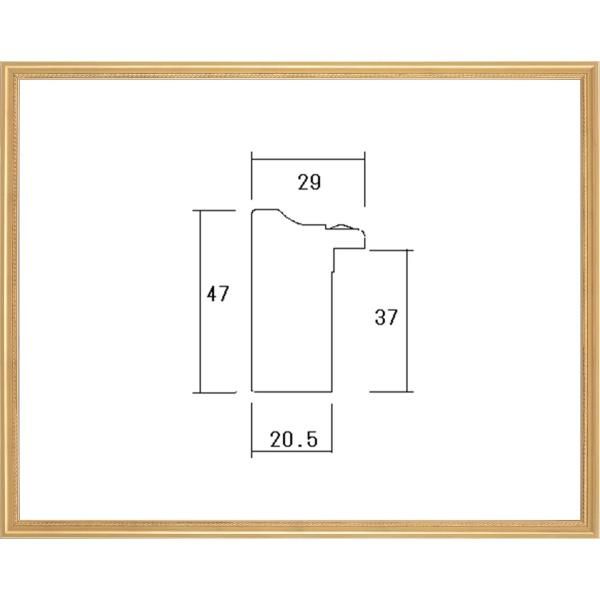 額縁 油絵/油彩額縁 出展用木製仮縁 7300 F120号 ゴールド - メルカリ
