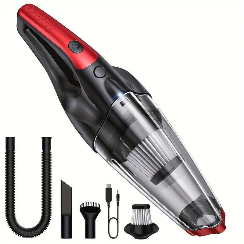 コンパクト6.5KPA高出力コードレスハンドヘルド掃除機 LEDライト＆HEPAフィルター付き