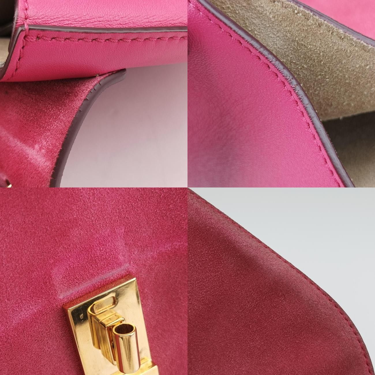 クロエChloeドリューピンク×ロースレッドレザー×スエード03