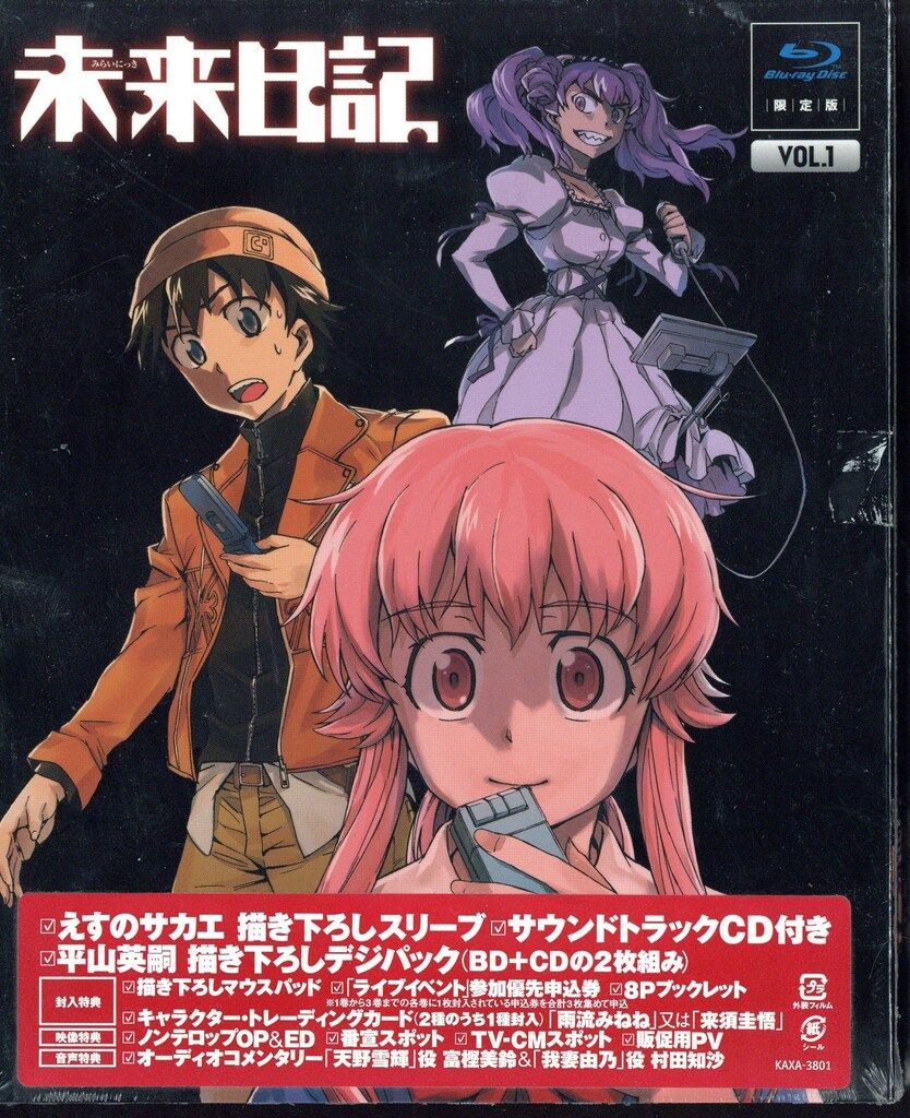 TVアニメ 未来日記 初回限定版 Blu-ray 全巻セット ストア アニメBlu-ray 未来日記 限定全9巻 セット 未来日記 第1～9