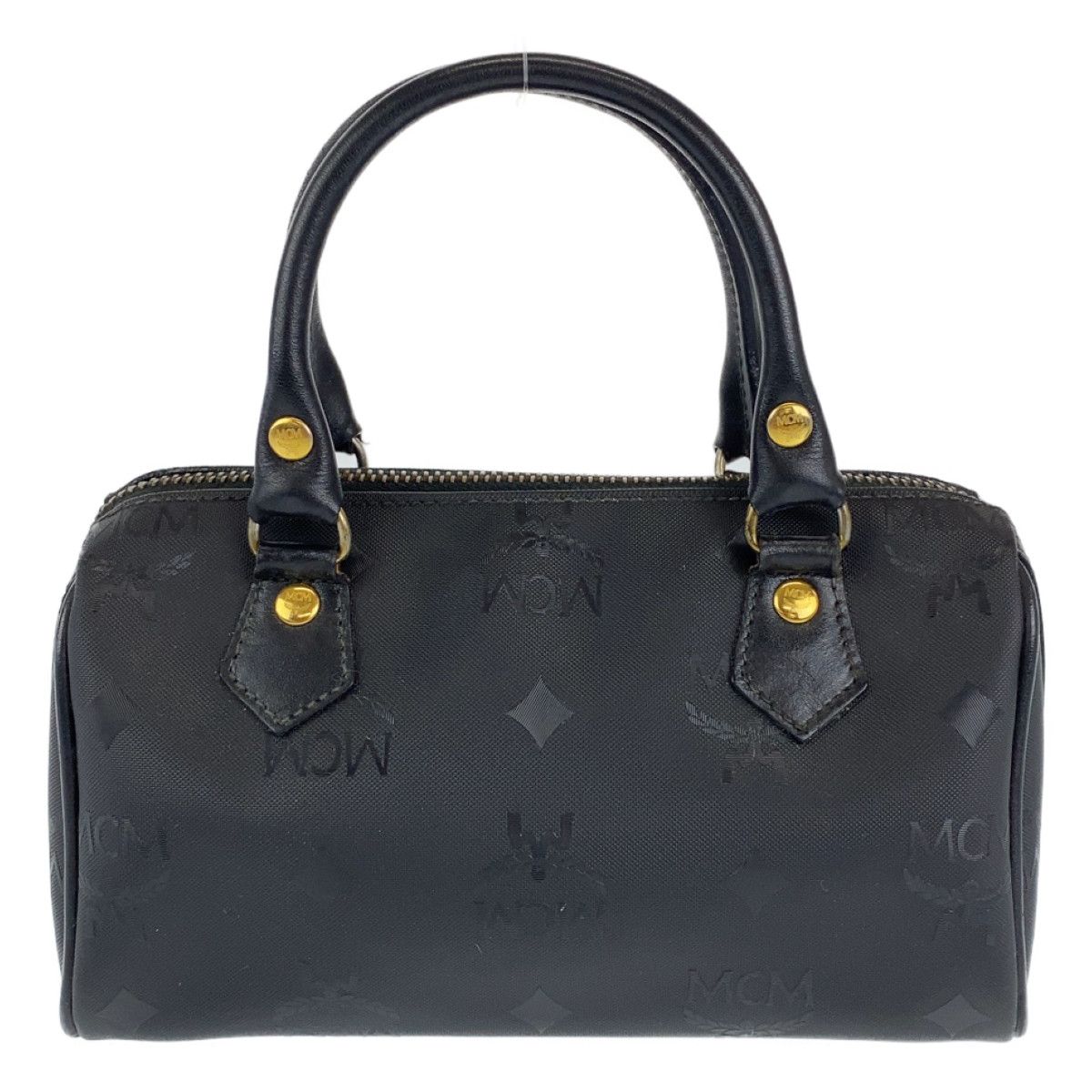 MCM エム・シー・エム ロゴグラム ブラック 黒 ゴールド金具 MCM エム・シー・エム ロゴグラム ブラック 黒 ゴールド金具
